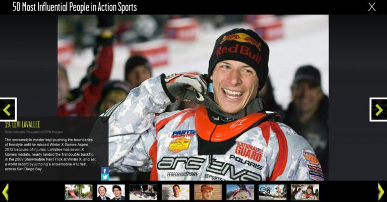 Levi LaVallee Named One of the 50 Most Influential People In Action Sports