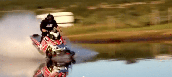 World Record Speed On Water For Snowmobile