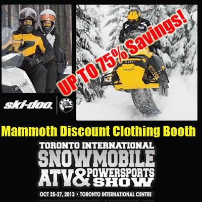 MAMMOTH SKI-DOO NON-CURRENT DISCOUNT CLOTHING MEGA BOOTH IS BACK!